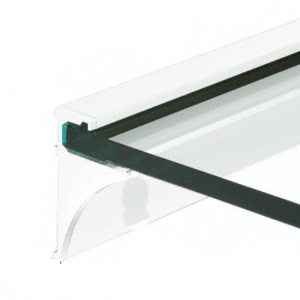 White 24" Aluminum Shelf Kit for 3/8" Glass
