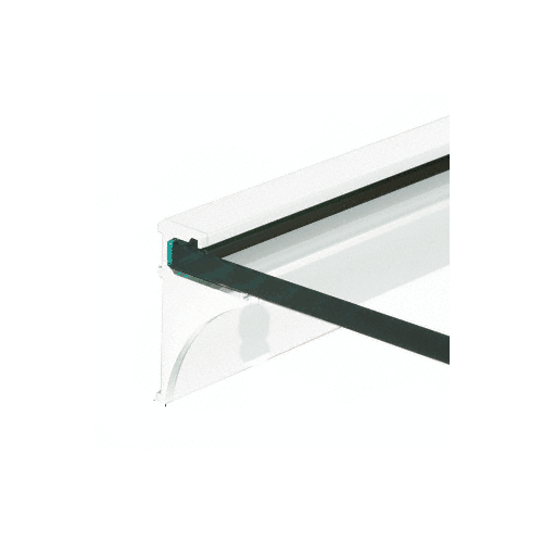 White 24" Aluminum Shelf Kit for 3/8" Glass