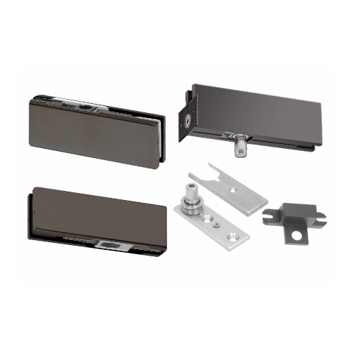 CRL PHA3DU Black Bronze Anodized North American Patch Door Kit for Use ...