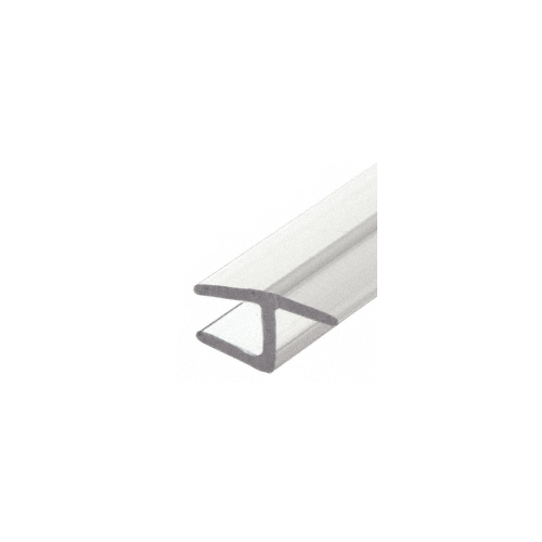 Clear Polycarbonate H-Jamb 180 Degree for 5/16" Glass - 95" Stock Length