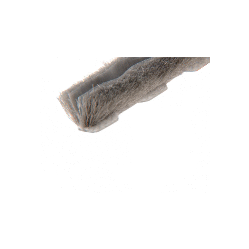 Zipper Pile Weatherstrip .187" Backing - .300" Pile Height - 100' Roll