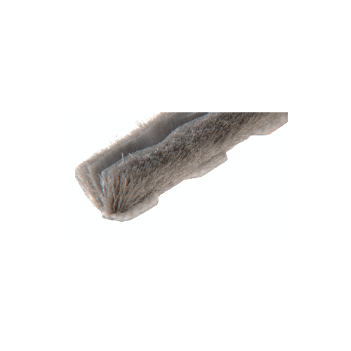 Zipper Pile Weatherstrip .187" Backing - .350" Pile Height - 100' Roll