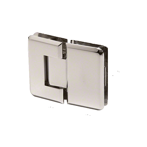 Polished Nickel Pinnacle 180 Series 180 Degree Glass-to-Glass Standard Hinge