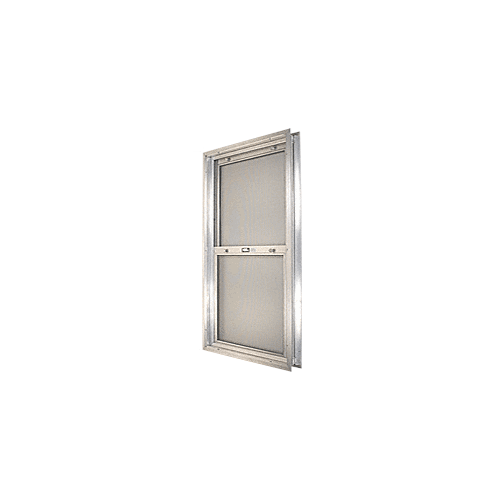 Satin Anodized 14-3/4" x 30-1/8" Bel-Air "Plaza" Combination Door Unit with Clear Tempered Glass and Mill Frame for 1-3/8" 2-0 Slab Door