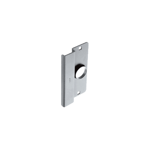 Aluminum Finish 6-1/2" Heavy Gauge Steel Latch Guard for Narrow Stile Flush Doors