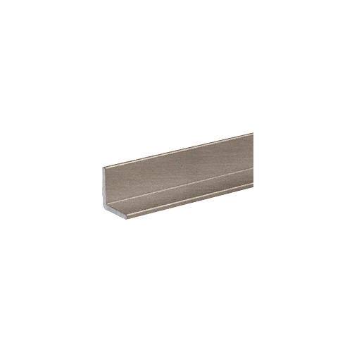 Brushed Nickel 3/4" Aluminum Angle Extrusion 144" Stock Length