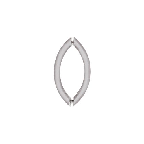 Brushed Satin Chrome 8" Crescent Style Back-to-Back Pull Handles Without Metal Washers