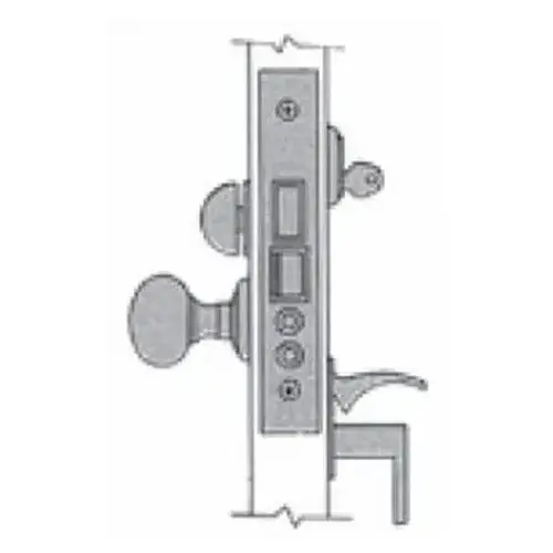 Estate Mortise Lock Body With Strike Satin Brass & Black