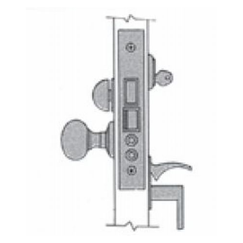 Estate Mortise Lock Body With Strike Polished Chrome