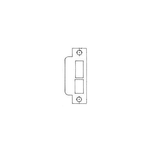 Right Hand 2-1/4" Extended Lip ASA Strike For 2-3/4" Backset Deadbolt Only Lifetime Brass Finish