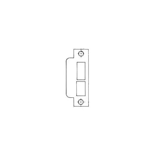 Left Hand 2-1/4" Extended Lip ASA Strike For 2-3/4" Backset Deadbolt Only Unlacquered Brass Finish