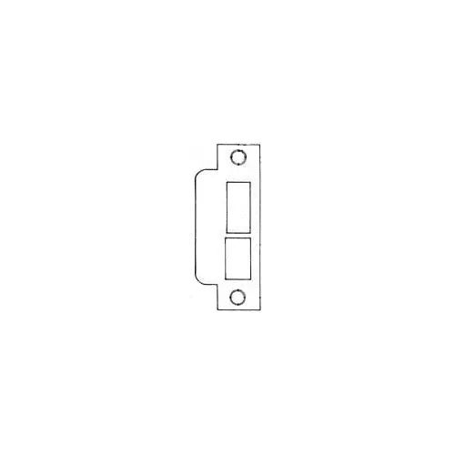 Right Hand 1-5/8" Extended Lip ASA Strike For 2-3/4" Backset Deadbolt Only Unlacquered Brass Finish