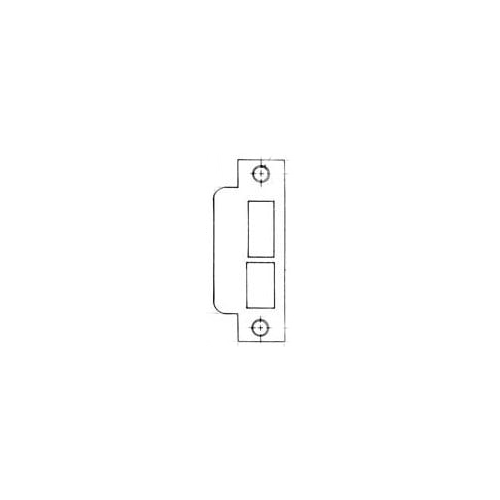 Right Hand 1-7/8" Extended Lip ASA Strike For 2-3/4" Backset Deadbolt Only Satin Brass With Brown Finish