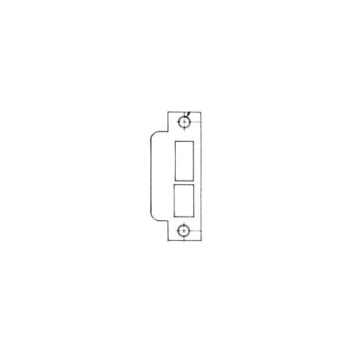 Right Hand 1-5/8" Extended Lip ASA Strike For 2-3/4" Backset Deadbolt Only Satin Black Finish