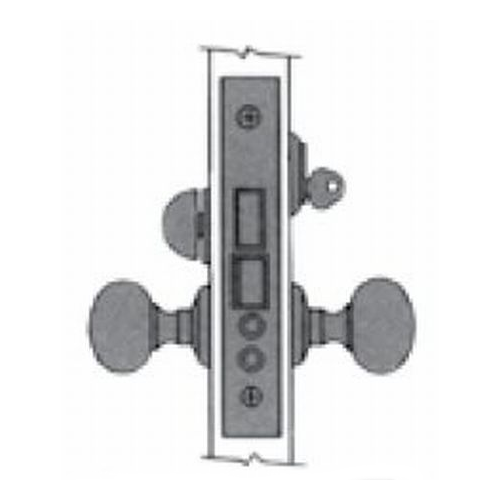 Left Hand Reverse Emergency Egress Entry Knob by Knob 2-3/4" Backset Mortise Lock Body Oil Rubbed Bronze Finish