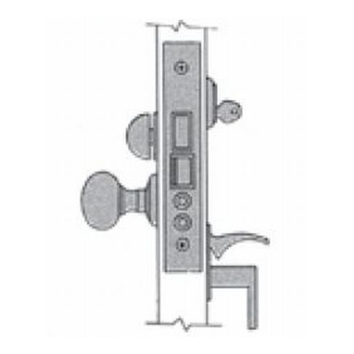 Left Hand Reverse Emergency Egress Entry Handleset By Knob 2-1/2" Backset Mortise Lock Body Oil Rubbed Bronze Finish