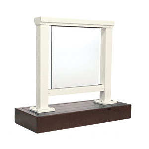 Oyster White 200 Series Aluminum Glass Railing System Large Showroom Display