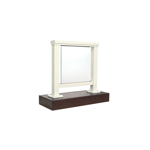 Oyster White 200 Series Aluminum Glass Railing System Large Showroom Display