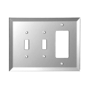 Gray Double Toggle Designer Glass Mirror Plate