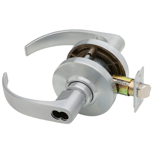 Series AL Grade 2 Cylindrical Lock Small Format Interchangeable Core Neptune Design Schlage AL53BD NEP 626 SFIC Satin Chrome Finish Entrance Function Series AL Grade 2 Cylindrical Lock Small Format Interchangeable Core Neptune Design Schlage AL53BD NEP 626 SFIC Satin Chrome Finish Entrance Function