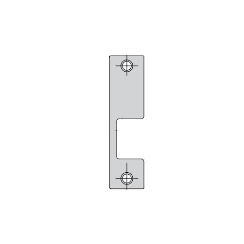 Faceplate for HES 1006 Series Electric Strikes for Use with Mortise Lockset with Deadlatch Below the Latchbolt Bright Stainless Steel