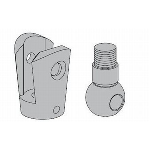 Ball Pivot and Connection Link Aluminum Finish