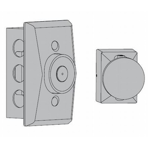 Standard Profile Recessed Wall Mount Hold Open Magnet Dark Bronze Finish