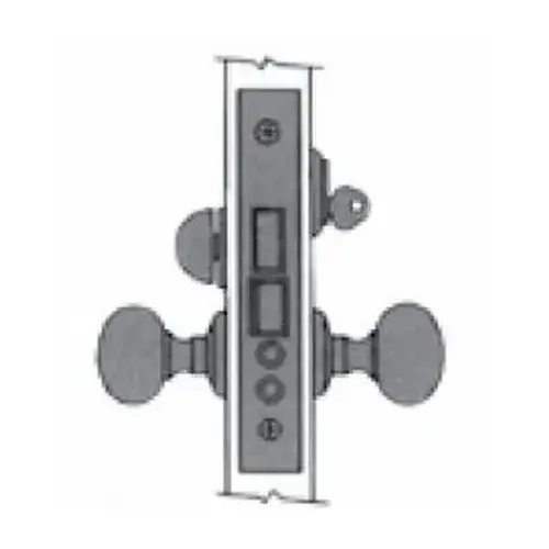 Left Hand Reverse Emergency Egress Entry Knob By Knob 2-1/2" Backset Mortise Lock Body Oil Rubbed Bronze Finish