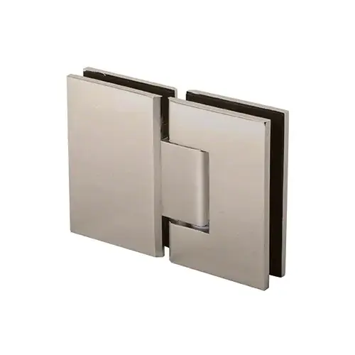 Brushed Nickel 180 Degree Adjustable Glass-to-Glass Melbourne Hinge