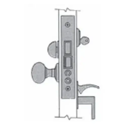 Right Hand Lever Strength Emergency Egress Entry Handleset by Lever 2-3/4" Backset Mortise Lock Body Vintage Brass Finish