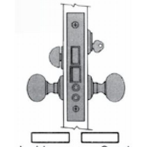 Left Hand Reverse Entry / Apartment Lever x Lever 1-1/2" Backset Mortise Lock Body Unlacquered Brass Finish