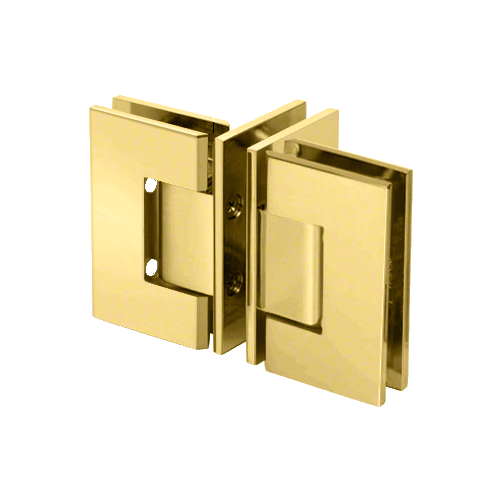 CRL GENT90BR Brass 'T' Configuration Geneva Glass-to-Glass Hinge