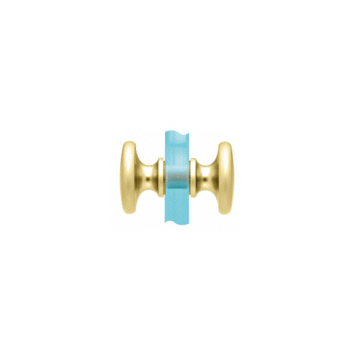Satin Brass Traditional Style Back-to-Back Shower Door Knobs