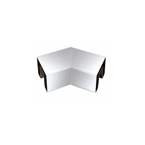 Polished Stainless 2-1/2" Square 135 Degree Horizontal Corner for 1/2" Square Glass Cap Railing
