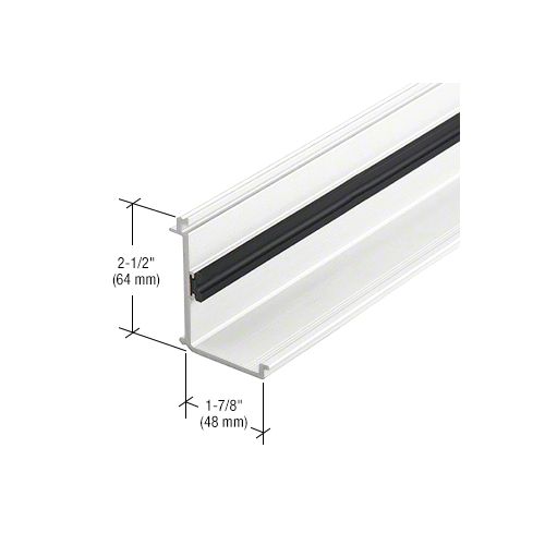 Perimeter Pressure Bar with Thermal Spacer, White KYNAR Paint - 24'-2" Stock Length