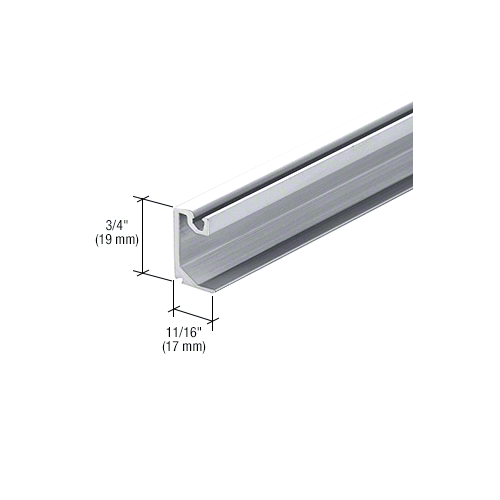 CRL-U.S. Aluminum M74099 Glass Stop for 1/4" Glass, Mill - 21'-2" Stock Length