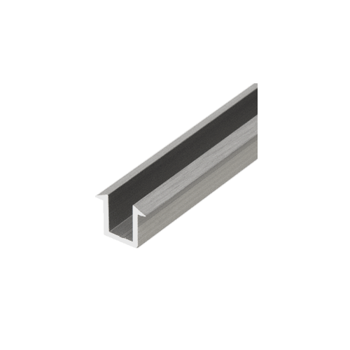 CRL SDCF38BA 98" Brite Anodized U-Channel for 3/8" Glass Recess - 95" Stock Length