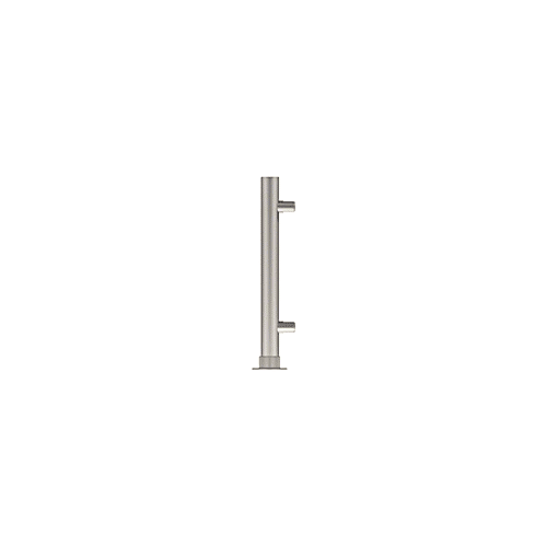 CRL PP57EBS Brushed Stainless 20" High 1" Round PP56 Slimline Series Straight Front Counter/Partition End Post