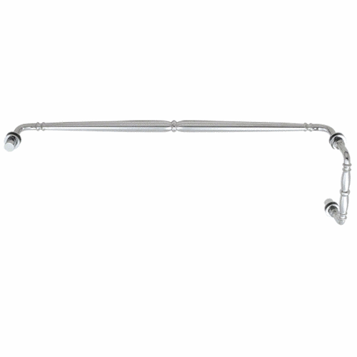 Polished Chrome Victorian Style Combination 6" Pull Handle 24" Towel Bar