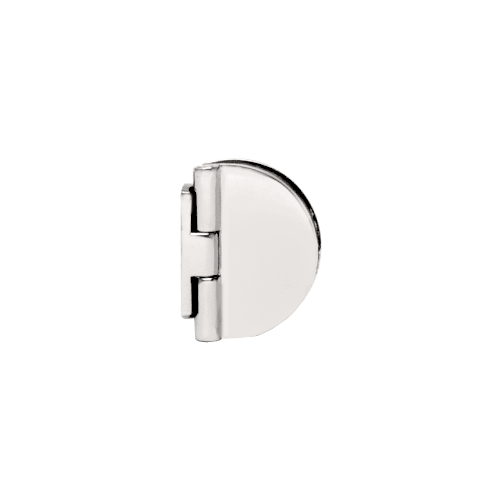 Satin Chrome Half Round Light Duty Frameless Shower Door Hinge