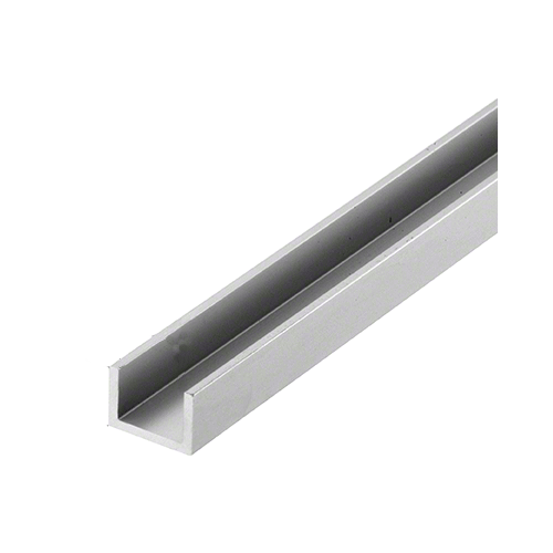 CRL CRL3979BSA Brushed Stainless Anodized Bottom Channel for Fixed Glass - 118" Stock Length