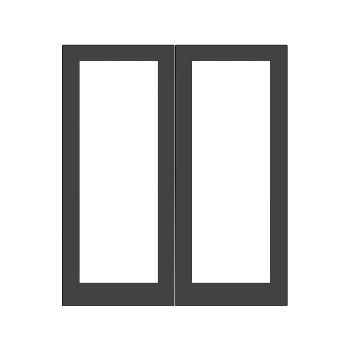 Black Anodized Custom Size Blank Pair 550 Wide Center Stile Entrance Doors - No Prep
