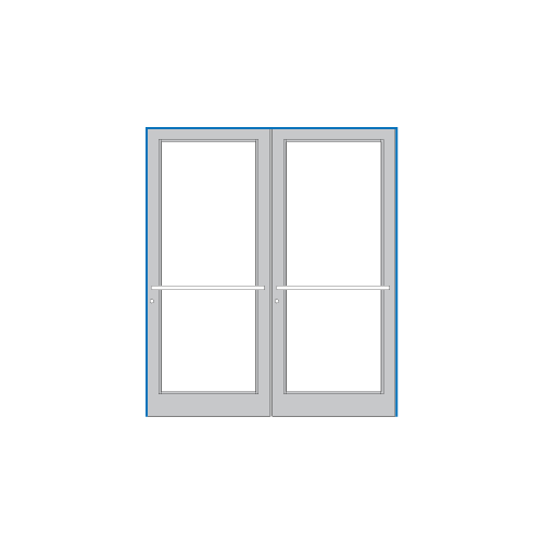 White KYNAR Paint 76" x 86" Series DF800 Tubular Center Hung Up and Over Frame Complete (2F)