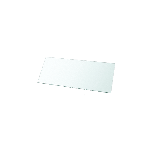 10" x 24" Rectangle 3/8" Clear Tempered Glass Shelf - 3/Pk