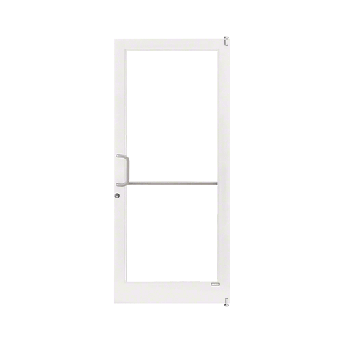 White KYNAR Paint Custom Single Series 400T Thermal Medium Stile Offset Pivot Entrance Door for Surface Mount Door Closer