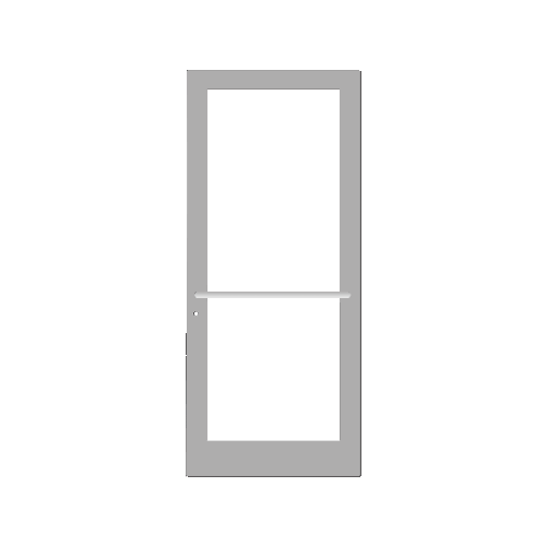 Clear Anodized Custom Single Series 400 Medium Stile Center Pivot Entrance Door for Overhead Concealed Door Closer