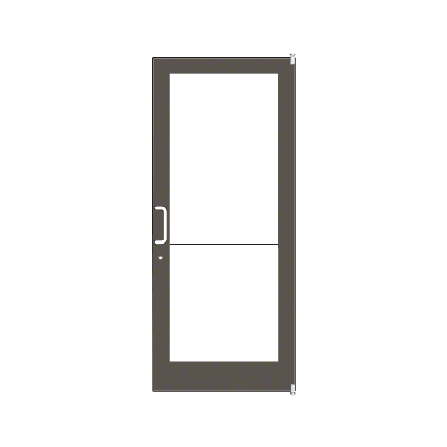 Bronze Black Anodized Custom Single Series 400 Medium Stile Offset Pivot Entrance Door for Surface Mount Door Closers