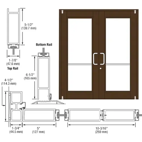 IDC (OP-7001-BK) Storefront Door Offset Pivot Set LH | Wholesale Glass IDC (OP-7001-BK) Storefront Door Offset Pivot Set LH | Wholesale Glass