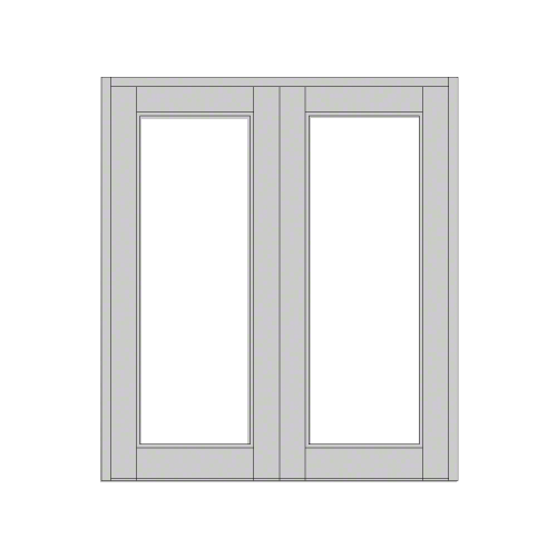 Clear Anodized Blank Pair Series 850 Durafront Wide Stile Center Hung Entrance Doors- No Prep