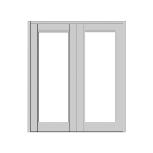 Clear Anodized Blank Pair Series 850 Durafront Wide Stile Offset Hung Entrance Doors - No Prep